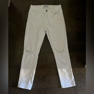 Just Black Denim White Straight Jeans